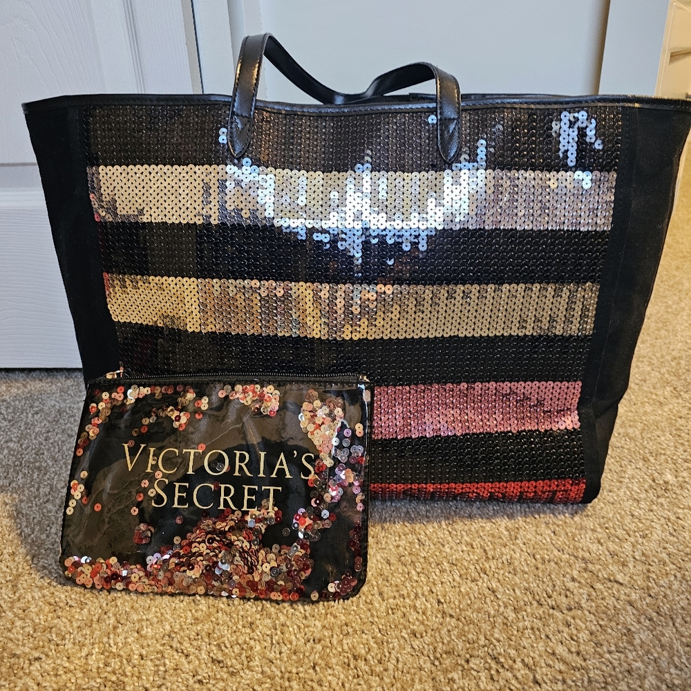 Victoria's Secret Tote Bag Purse and Pouch